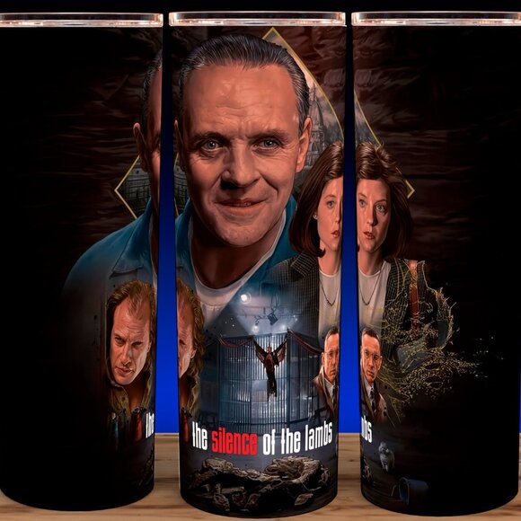 Glow in the Dark Silence of the Lambs Hannibal Lecter Cup Mug Tumbler 20oz - Picture 2 of 4